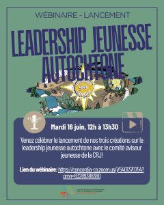 Webinaire – Lancement : Leadership jeunesse autochtone