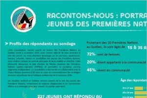 Chaire-réseau de recherche sur la jeunesse (CRJ) volet Jeunes Autochtones et Réseau jeunesse des Premières Nations Québec-Labrador (RJPNQL). (2021). Racontons-nous : portrait de la voix des jeunes des Premières Nations. Résultats de la consultation. Chaire-réseau de recherche sur la jeunesse du Québec (CRJ).