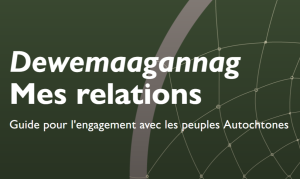 Sioui, G. et Shawayahamish, A. (2023). Dewemaagannag: Mes relations Guide pour l&rsquo;engagement avec les Peuples autochtones [Infographie].  Université Concordia.