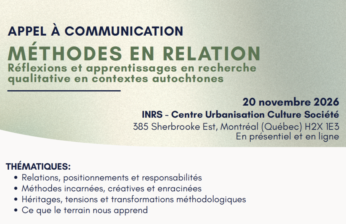 Appel à communications | Méthodes en relation